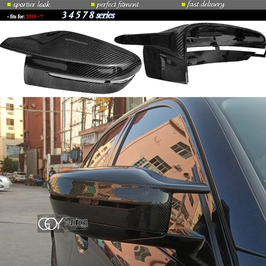 Carbon Fiber Trimming Door Mirror Cap Covers for 3 4 5 7 8 Series G20 G21 G22 G23 G26 G30 G31 G11 G12 G14 G15 G16 LHD Only