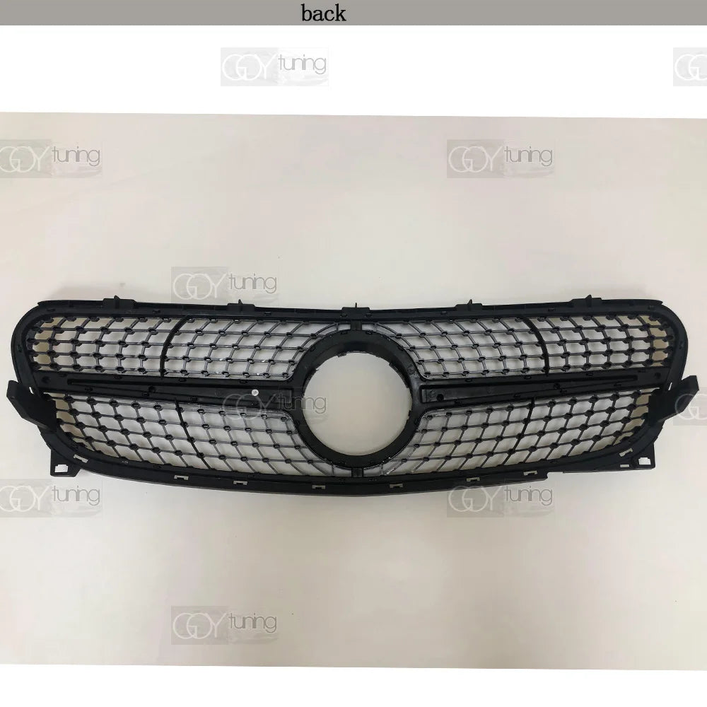 ABS Black Silver Replacement Front Bumper Radiator Diamonds Grille Fit For Mercedes GLC Class X253 C253 W253 2015 - 2018