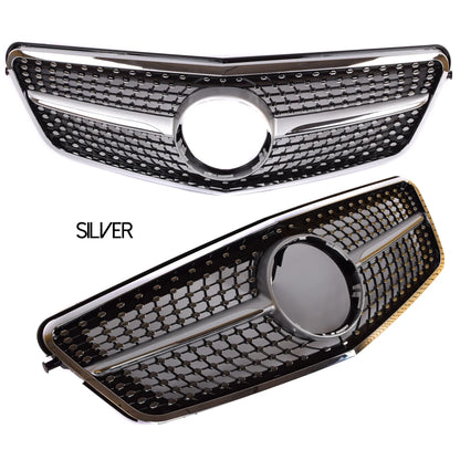 Black Replacement Bumper Grille Diamonds Type For Mercedes E Class Pre-facelift W212 Sedan S212 Wagon 2010 - 2013 E200 E300 E350