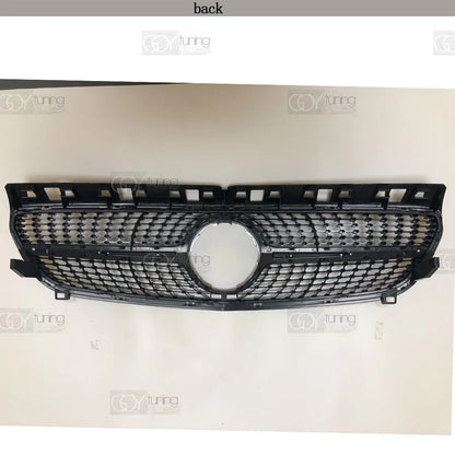 ABS Black Silver Replacement Front Bumper Radiator Diamonds Grille Fit For Mercedes A Class W176 2013 - 2015