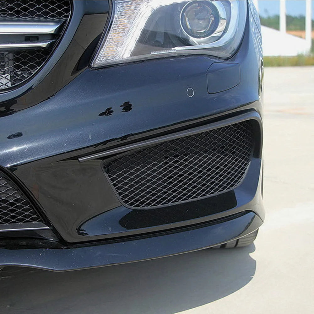 ABS Gloss Black Front Bumper Canards Flap Splitter for Mercedes CLA Class C117 X117 W117 CLA45 & ANG Package