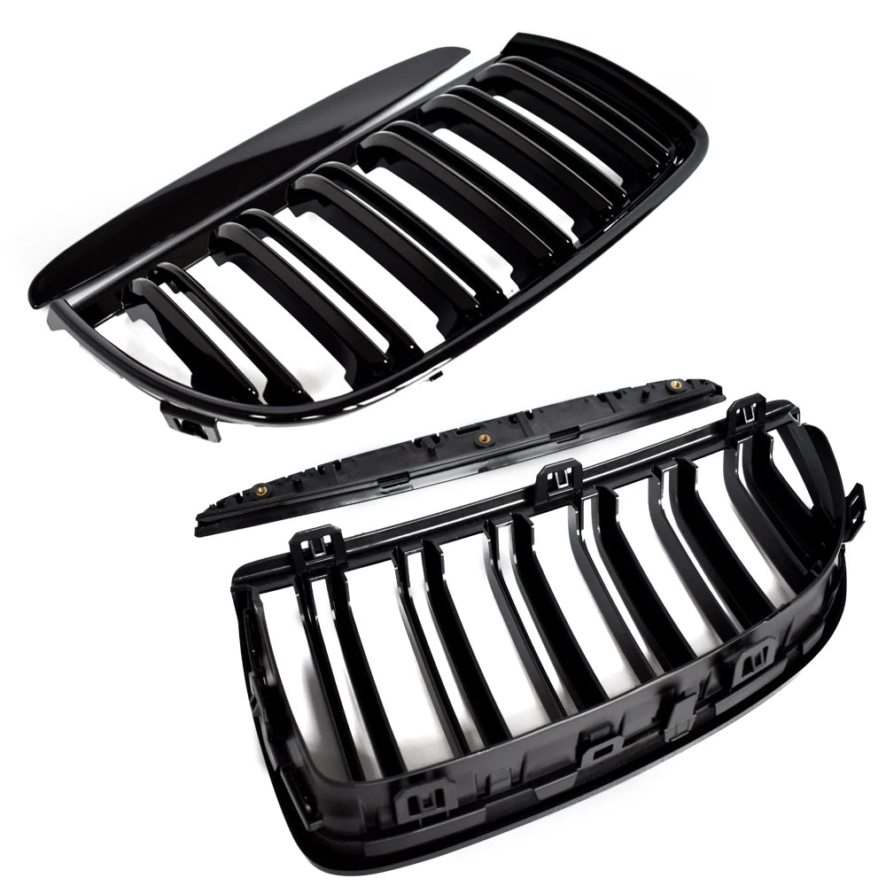 Gloss Black M Tri-colour Front Bumper Kidney Radiator Grille for BMW 2005 - 2007 E90 3 Series Sedan, E91 Tourer (Not for M3)