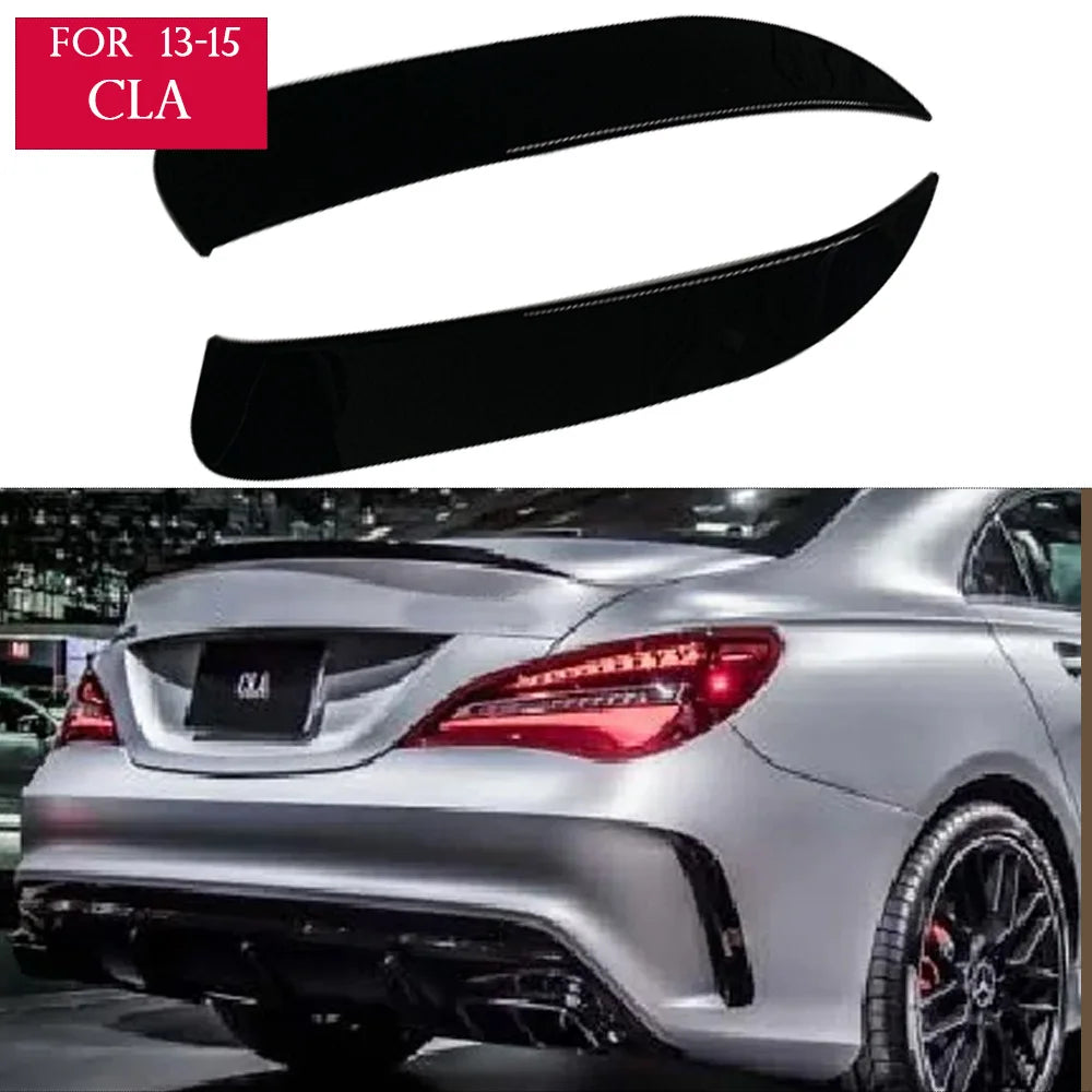 Gloss Black Rear Bumper Splitter Canards for Mercedes CLA Class C117 X117 W117 CLA45 & ANG Package 2013 - 2015