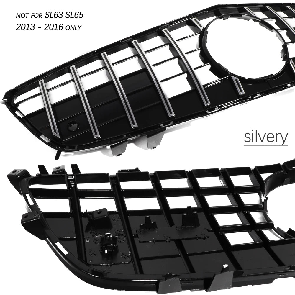 Replacement Front Bumper Radiator Grille GTR for Mercedes SL Class Pre-facelifted R231 Roadster 2013 - 2016 (Not for SL63 SL65)