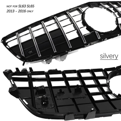 Replacement Front Bumper Radiator Grille GTR for Mercedes SL Class Pre-facelifted R231 Roadster 2013 - 2016 (Not for SL63 SL65)