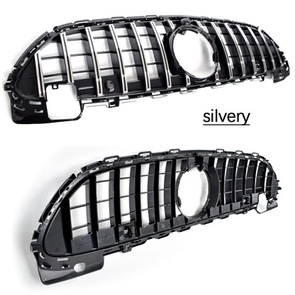 Black Silver Replacement Front Bumper Radiator GTR Grille for Mercedes C Class W206 2021 - 2023 Sedan Wagon Coupe Convertible