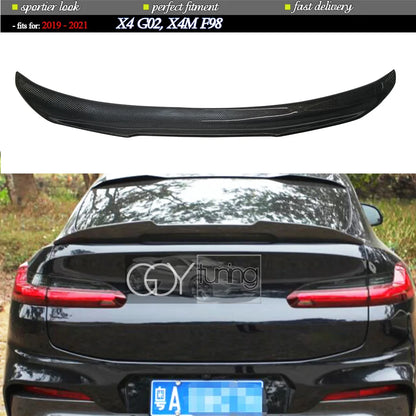 Carbon Fiber Rear Trunk Spoiler Duck-tail Deck Wing for BMW G02 X4 F98 X4M (2019 - 2024)