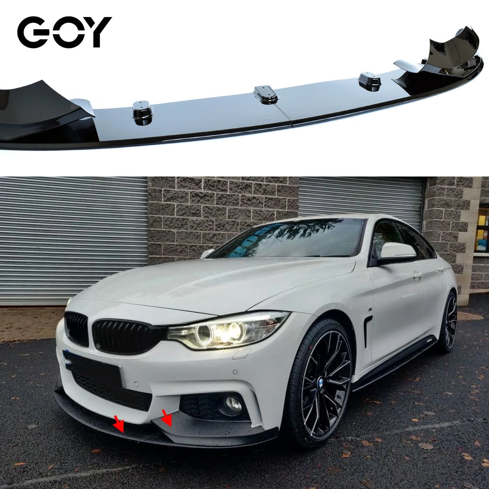 F32 MP-look Black Bumper Lip Chin Spoiler for BMW 2014 - 2020 F33 4-series Convertible & F36 Gran Coupe (M Sport Bumper Only)