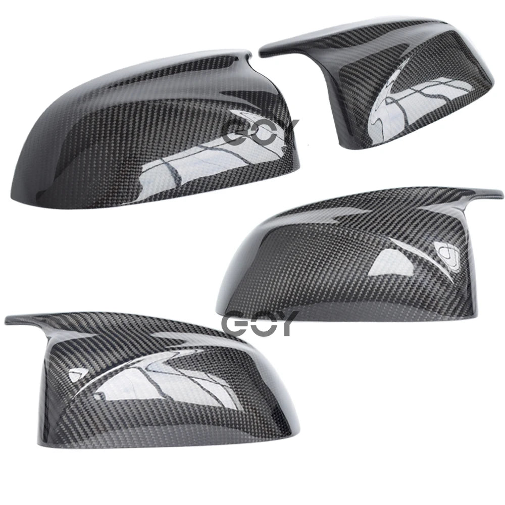 Glaze Carbon Fiber Door Side Mirror Cover Casing Caps for BMW X3 X4 X5 X6 X7 2018 - 2022 G01 G02 G05 G06 G07