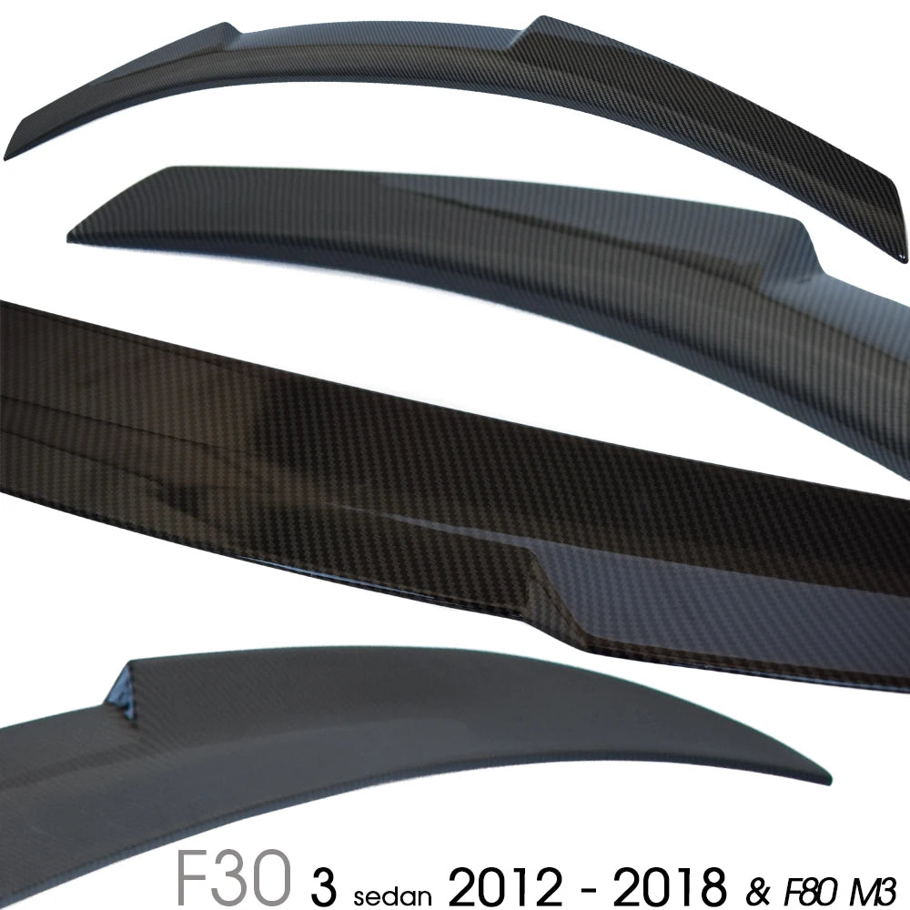 Water Transfer Printing Carbon Fiber Style Rear Trunk Spoiler for BMW 2' F22 3' E90 E92 F30 4' F32 5' F10 (2005 - 2019)