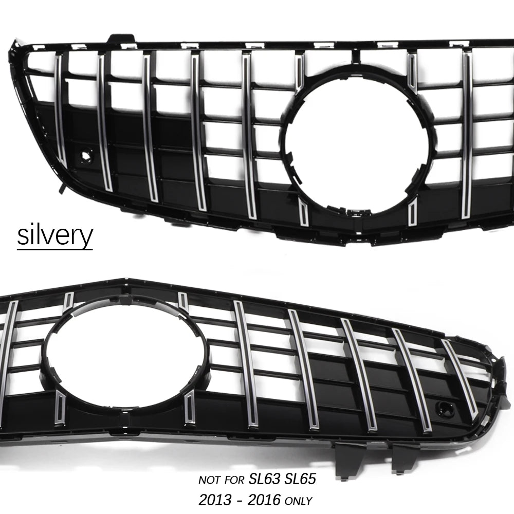 Replacement Front Bumper Radiator Grille GTR for Mercedes SL Class Pre-facelifted R231 Roadster 2013 - 2016 (Not for SL63 SL65)