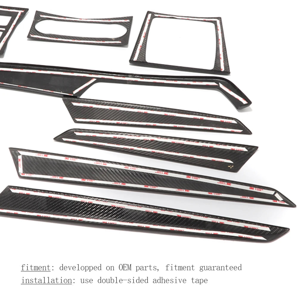 W204 Carbon Fiber Air Vent Trim, Safe-packing Dashboard Interior Moulding for Mercedes C Class S204 C204 2007 - 2014