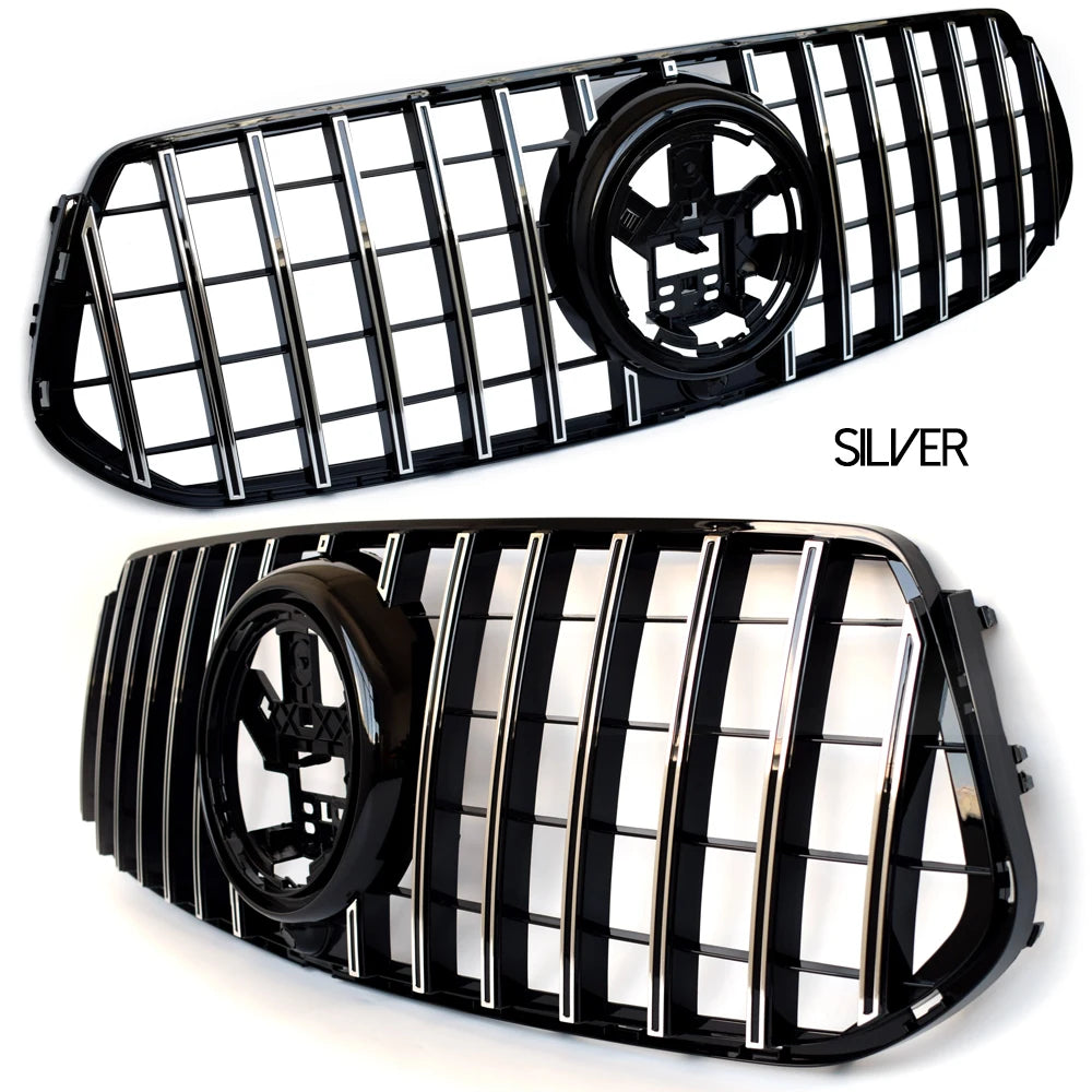 Black Silver Replacement Front Bumper GTR Grille Fit For Mercedes GLE Class W167 SUV C167 Coupe 2020 - 2022, Not for GLE63 AMG