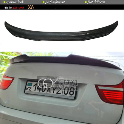 Carbon Fiber Rear Trunk Spoiler Car Wing for BMW E71 X6 (2008 - 2014) & X6M & E72 Hybrid