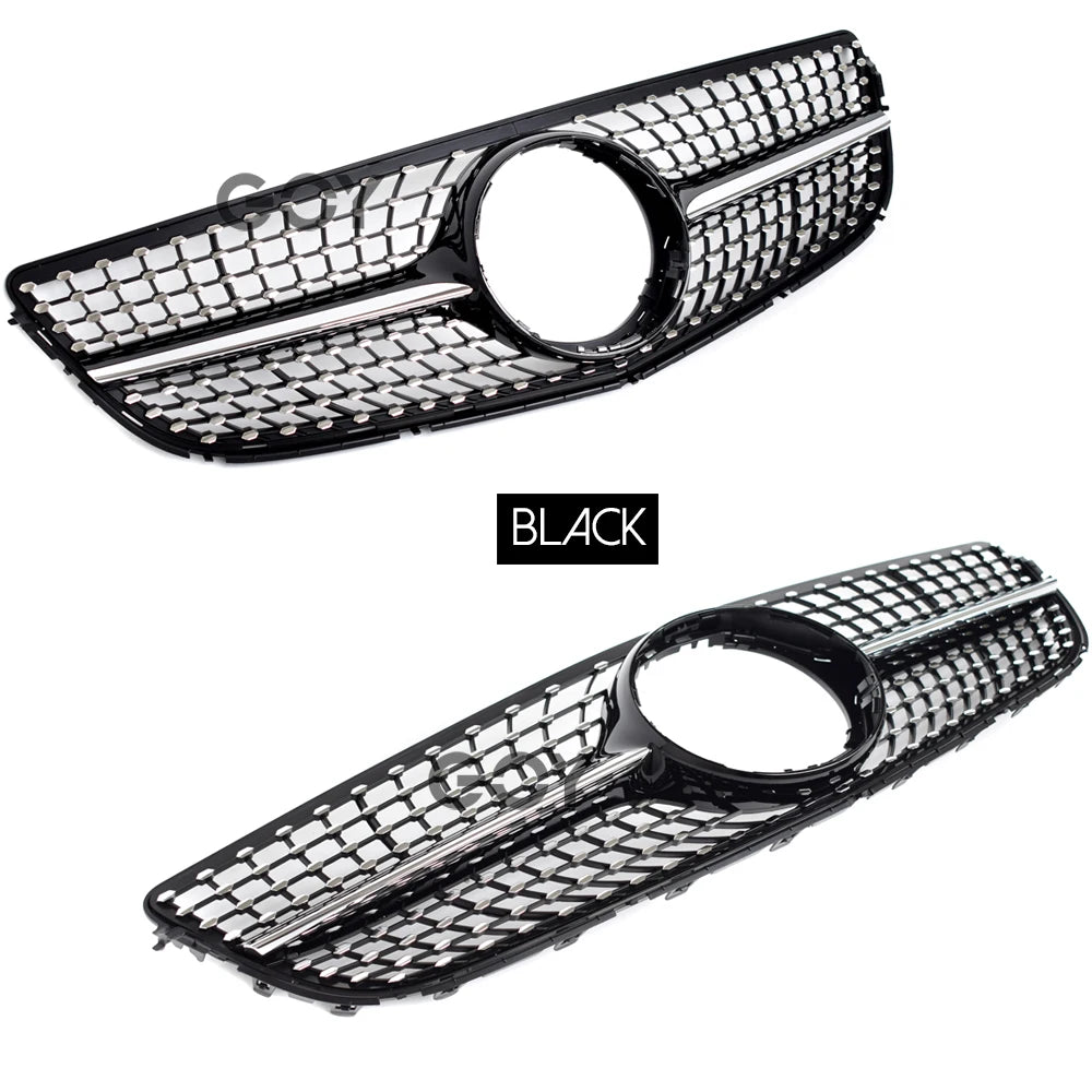 Black Replacement Bumper Grille Diamonds Type For Mercedes E Class  Facelifted A207 Cabrio C207 Coupe 2014 - 2016 E300 E350 E400