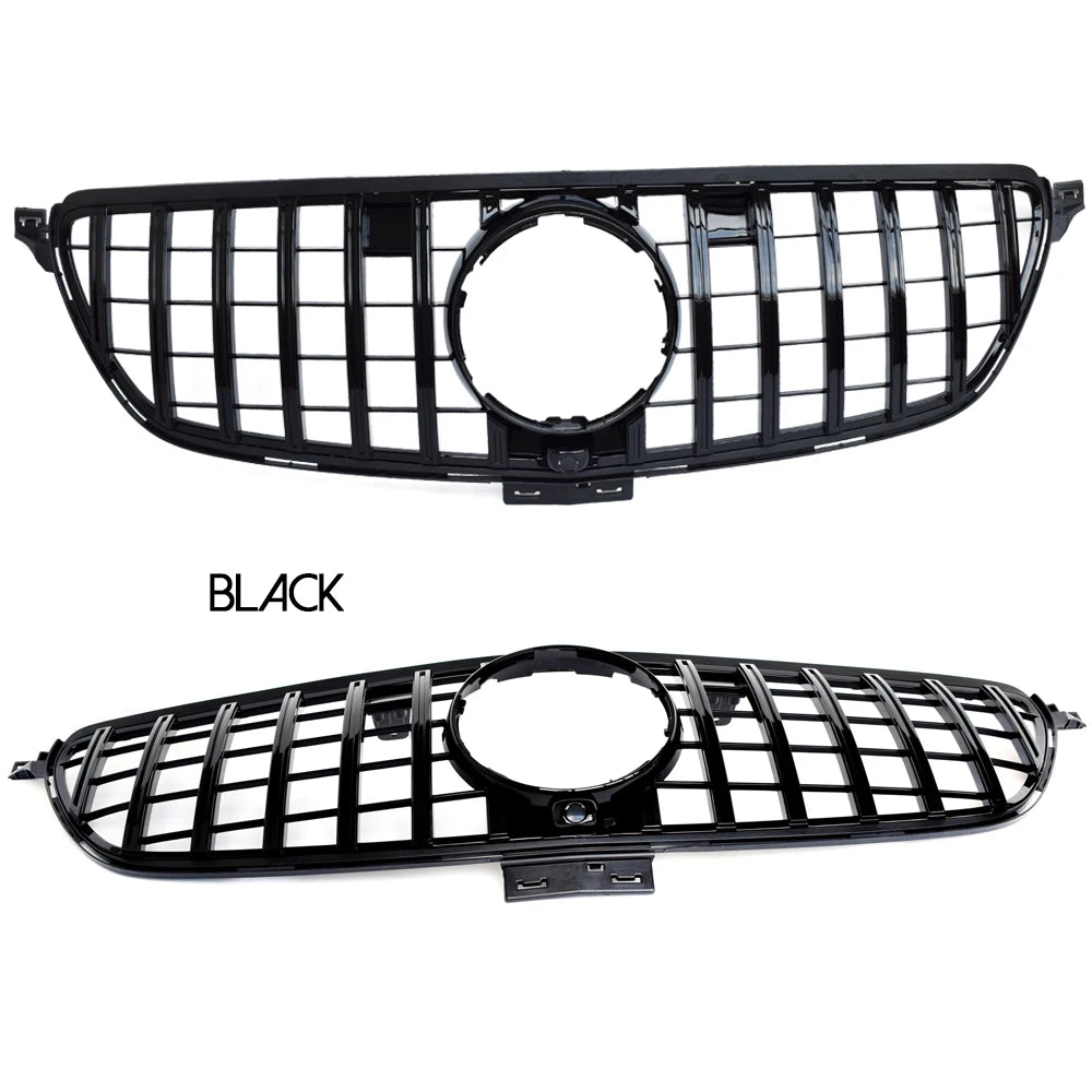 Black Silver Replacement Front Bumper GTR Grille Fit For Mercedes GLE Class C292 W292 Coupe 2015 - 2019, Not for GLE63 AMG