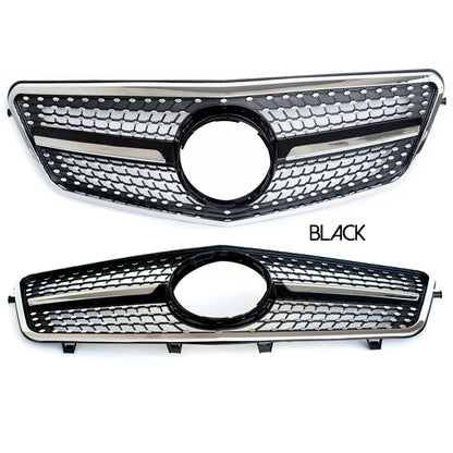 Black Replacement Bumper Grille Diamonds Type For Mercedes E Class Pre-facelift W212 Sedan S212 Wagon 2010 - 2013 E200 E300 E350