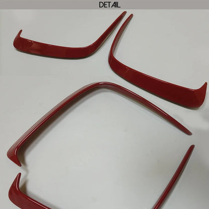 Glaze Red Rear Bumper Vent Trim Flap Spoiler Canards for Mercedes A Class A45 & A200 A250 A220 2013 - 2018