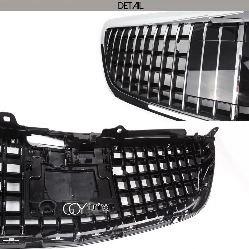 Chrome Replacement Bumper Grille For Mercedes S Class  W222 Sedan 2014 - 2020 S350 S450 S500 S550 S460 w/ & w/o ACC