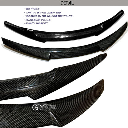 Carbon Fiber Rear Trunk Spoiler Duckbill Wing for BMW 1 Series 2-Door Coupe (E82) & 1M 2006 - 2012, 6-Month Warranty