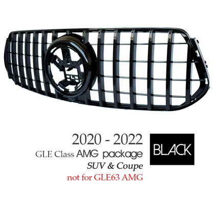 Black Silver Replacement Front Bumper GTR Grille Fit For Mercedes GLE Class W167 SUV C167 Coupe 2020 - 2022, Not for GLE63 AMG