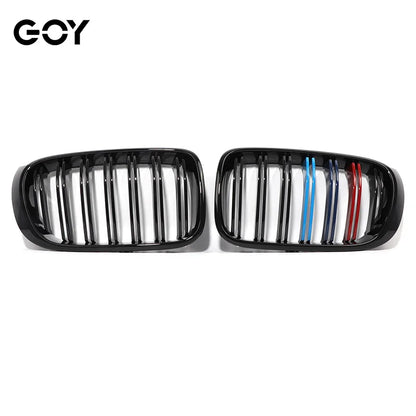 X4 F26 Grille. Glossy M-coloured Front Bumper Black Grill for BMW Facelifted X3 F25 LCI 2014 - 2018, X4 F26 2015 - 2018