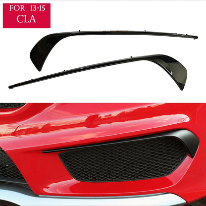 ABS Gloss Black Front Bumper Canards Flap Splitter for Mercedes CLA Class C117 X117 W117 CLA45 & ANG Package