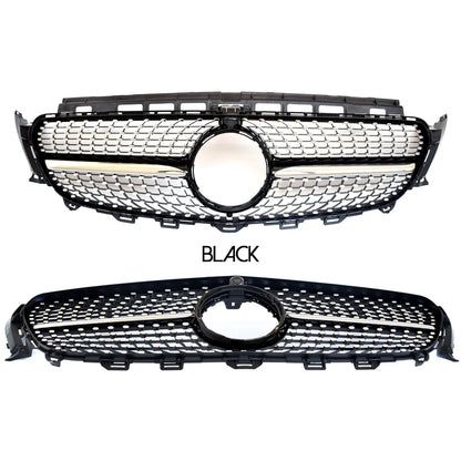 ABS Black Silver Replacement Diamonds Grille Fit For Mercedes E Class W213 S213 A238 C238 2017 - 2019 (for ANG Package Only)