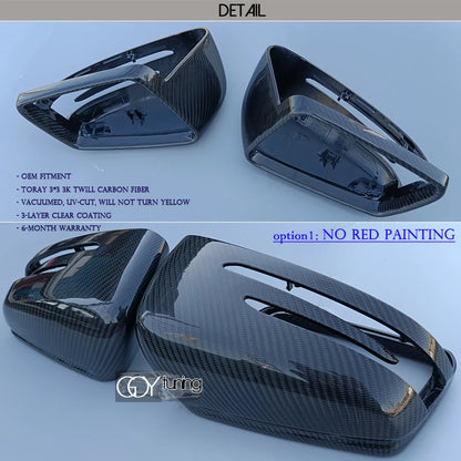 Carbon Fiber Side Mirror Caps for Mercedes A B CLA C E S CLS GLA GLK W176 W246 W117 C117 X117 W204 W207 W212 W218 W221 X156 X204