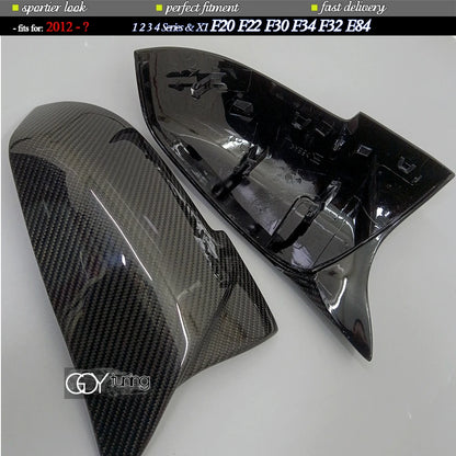 Carbon Fiber Mirror Covers for BMW 1 2 3 4 Series X1 F-series F20 F21 F22 F23 F30 F31 F34 F32 F33 F36 E84, Not for M3 M4