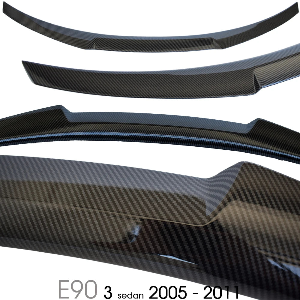 Water Transfer Printing Carbon Fiber Style Rear Trunk Spoiler for BMW 2' F22 3' E90 E92 F30 4' F32 5' F10 (2005 - 2019)