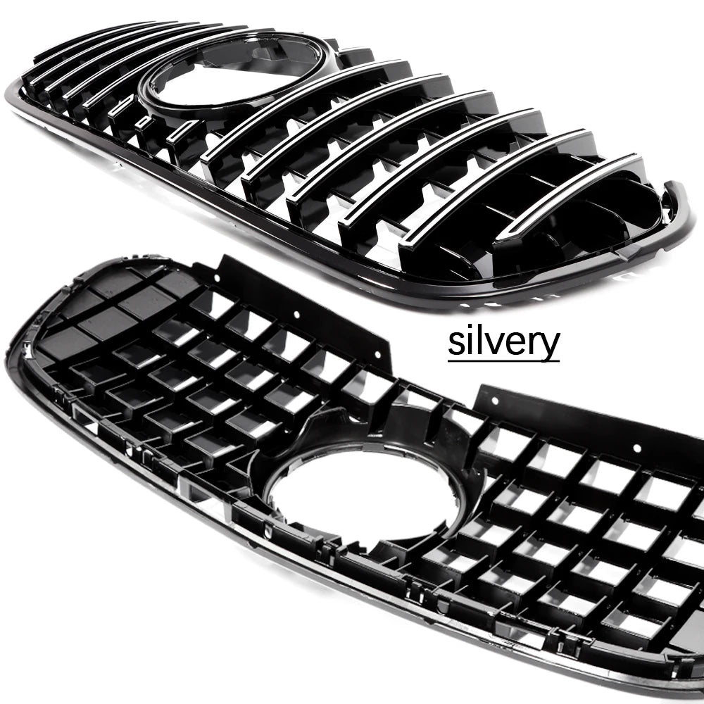 Black Silver Replacement Front Bumper Radiator GTR Grille for Mercedes X Class W470 2017 - 2020 Pickup X350 d & All Other Models