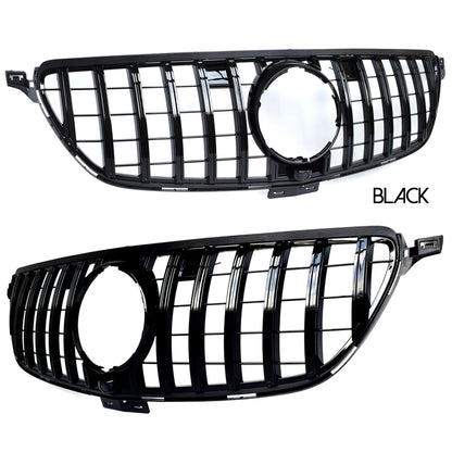 Black Silver Replacement Front Bumper GTR Grille Fit For Mercedes GLE Class C292 W292 Coupe 2015 - 2019, Not for GLE63 AMG