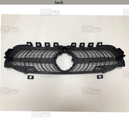 ABS Black Silver Replacement Front Bumper Radiator Diamonds Grille Fit For Mercedes A Class W177 V177 2019 - 2021