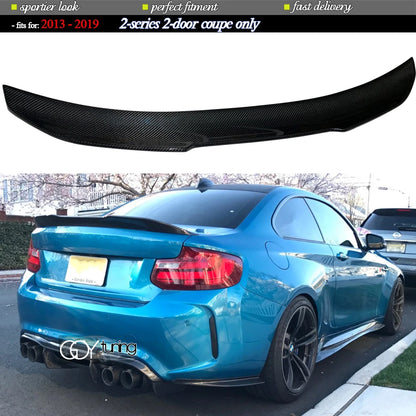 3*3 High-kick Carbon Fiber Rear Trunk Spoiler Car Wing for BMW E90 3 Series 2005 - 2011 & E90 M3 2006 - 2012 Fitment Guaranteed