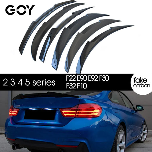 Water Transfer Printing Carbon Fiber Style Rear Trunk Spoiler for BMW 2' F22 3' E90 E92 F30 4' F32 5' F10 (2005 - 2019)