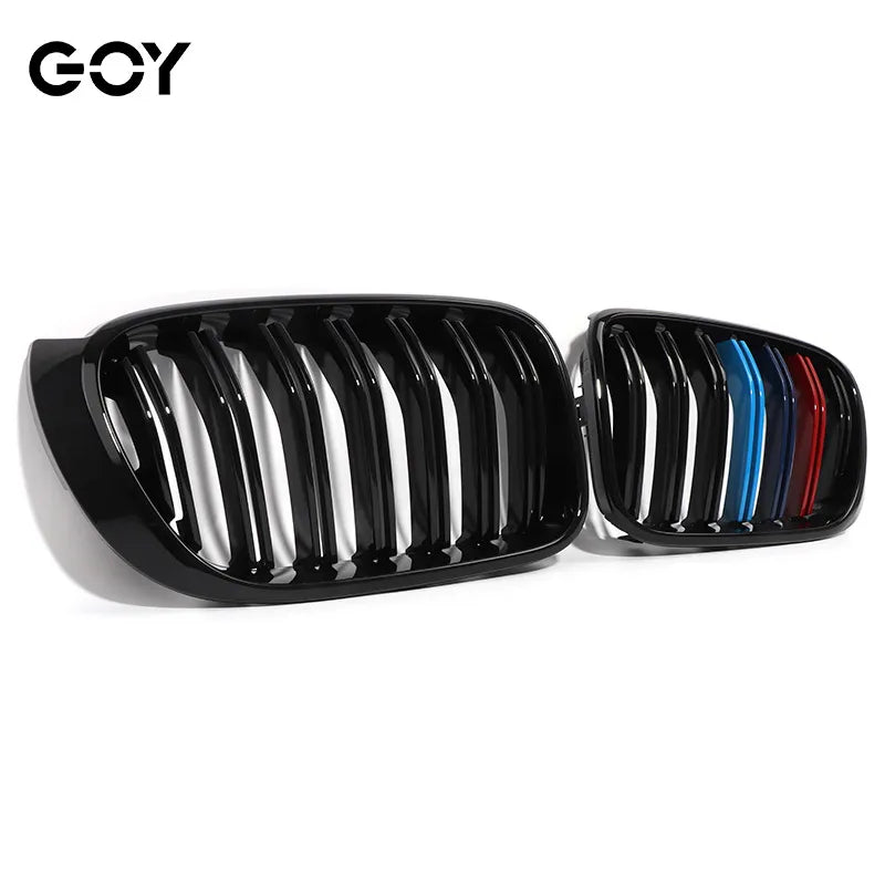 X4 F26 Grille. Glossy M-coloured Front Bumper Black Grill for BMW Facelifted X3 F25 LCI 2014 - 2018, X4 F26 2015 - 2018