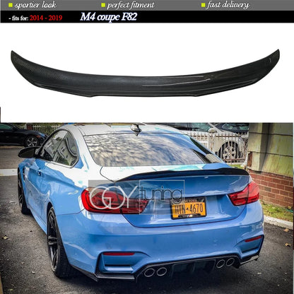 Carbon Fiber Rear Trunk Spoiler Duck-tail Deck Wing for BMW F82 M4 Series (2015 - 2019) 2-Door Coupe Only