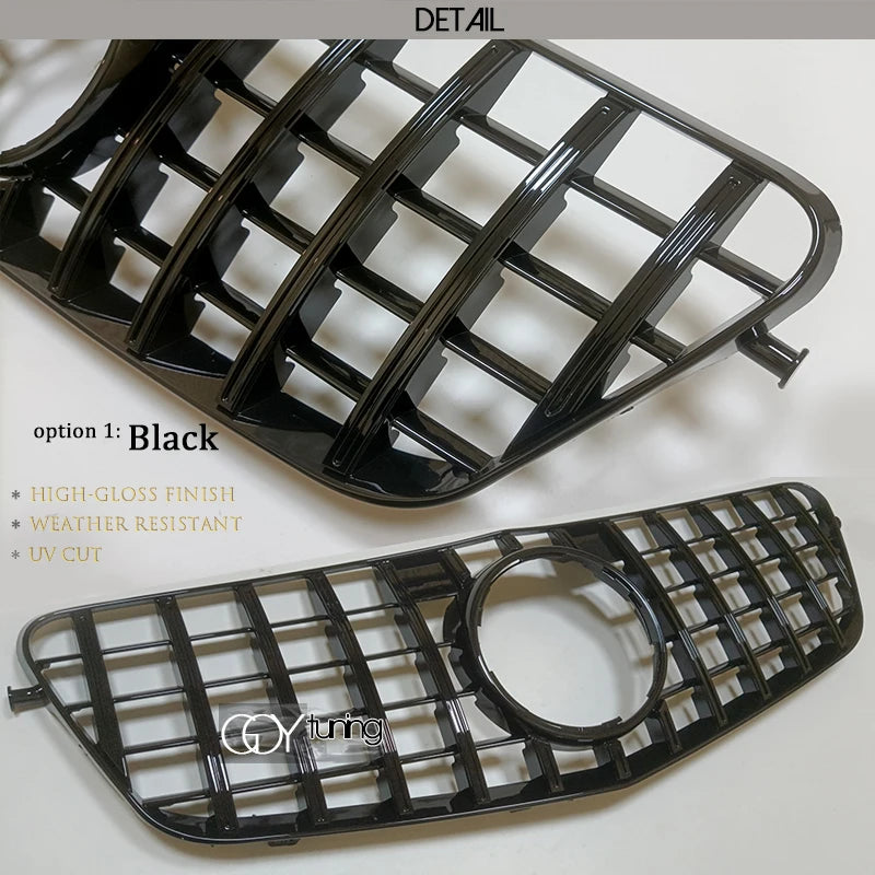 Black Replacement Bumper Grille GTR Type For Mercedes E Class  Pre-facelifted W212 Sedan S212 Estate 2010 - 2013 E200 E300 E350