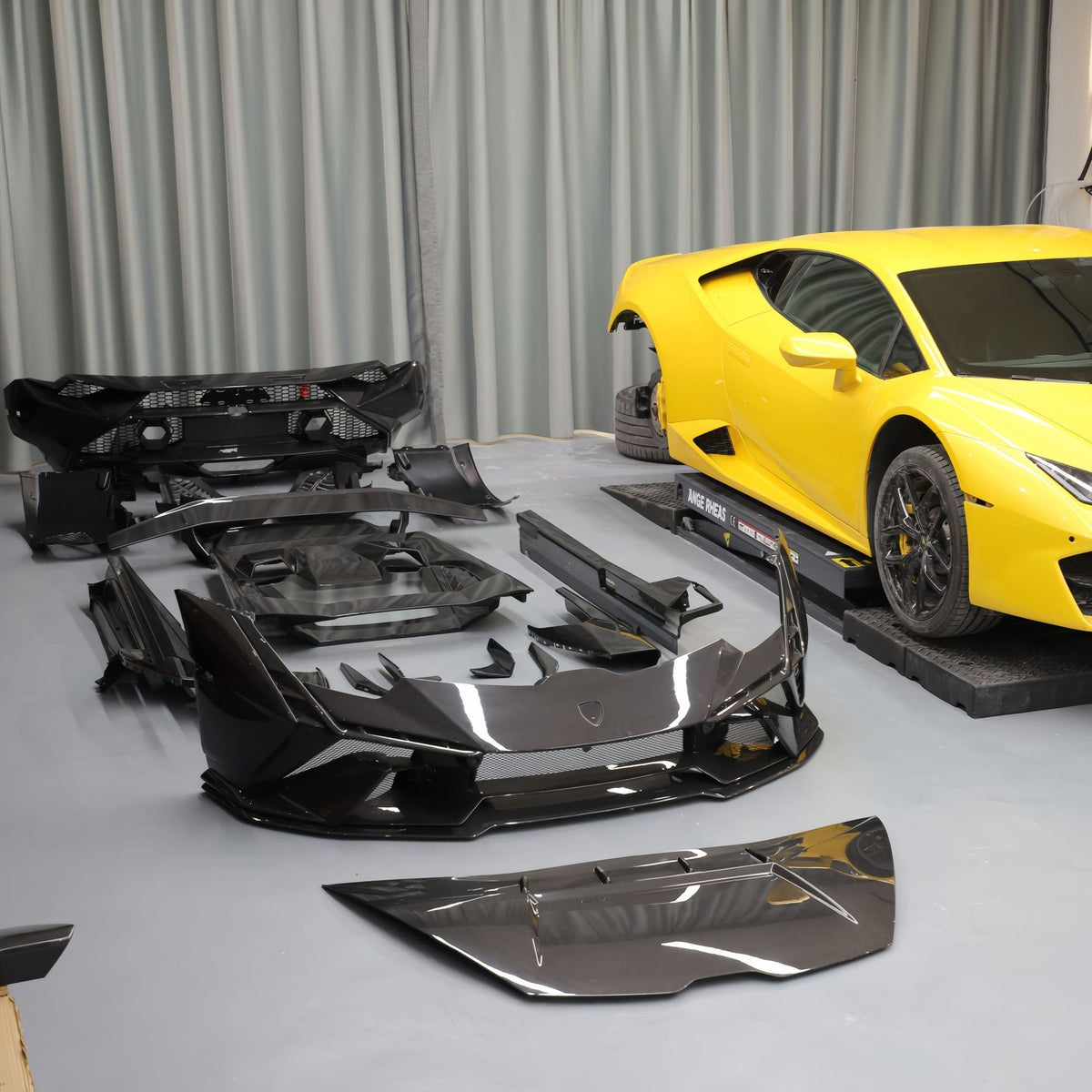 适用兰博基尼小牛Huracan 580/610/EVO改装Tecnica干碳纤维大包围