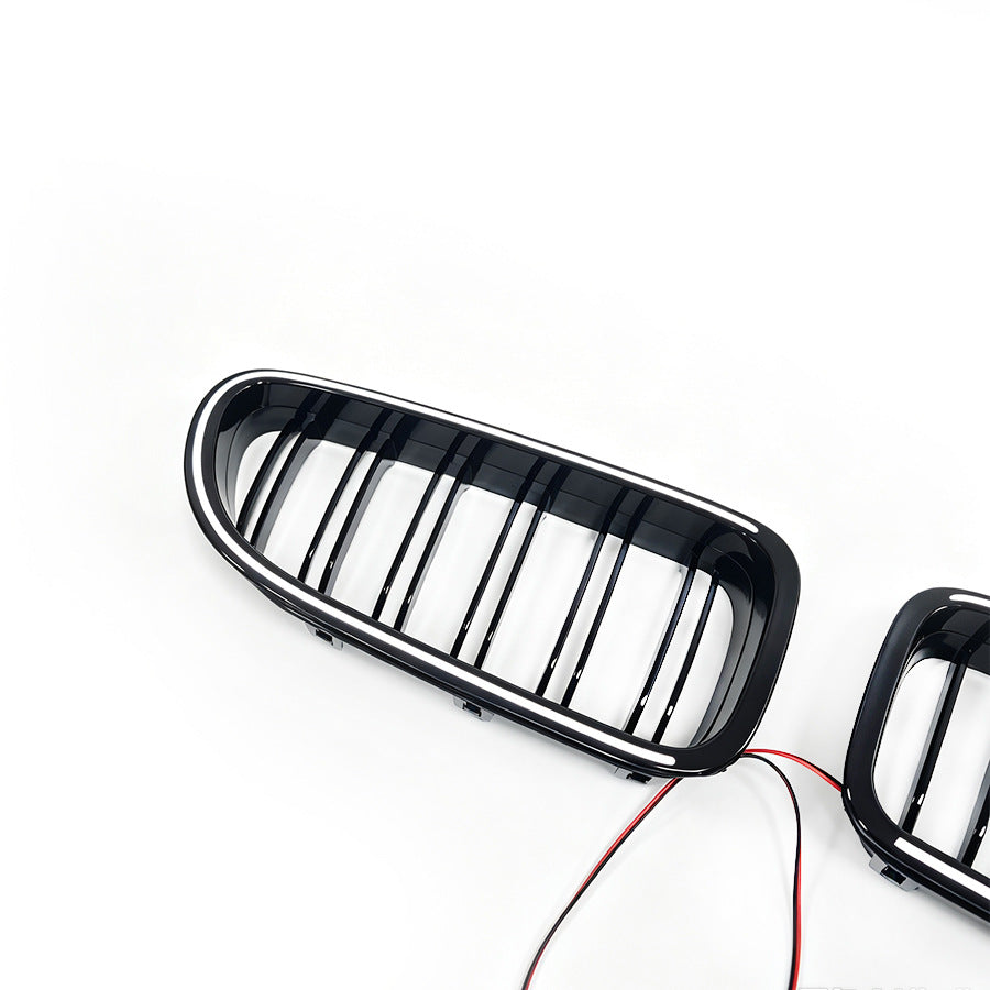 Double-Slat Front Grille for BMW 6 Series F06 F12 (2011 - 2016), Glossy Black