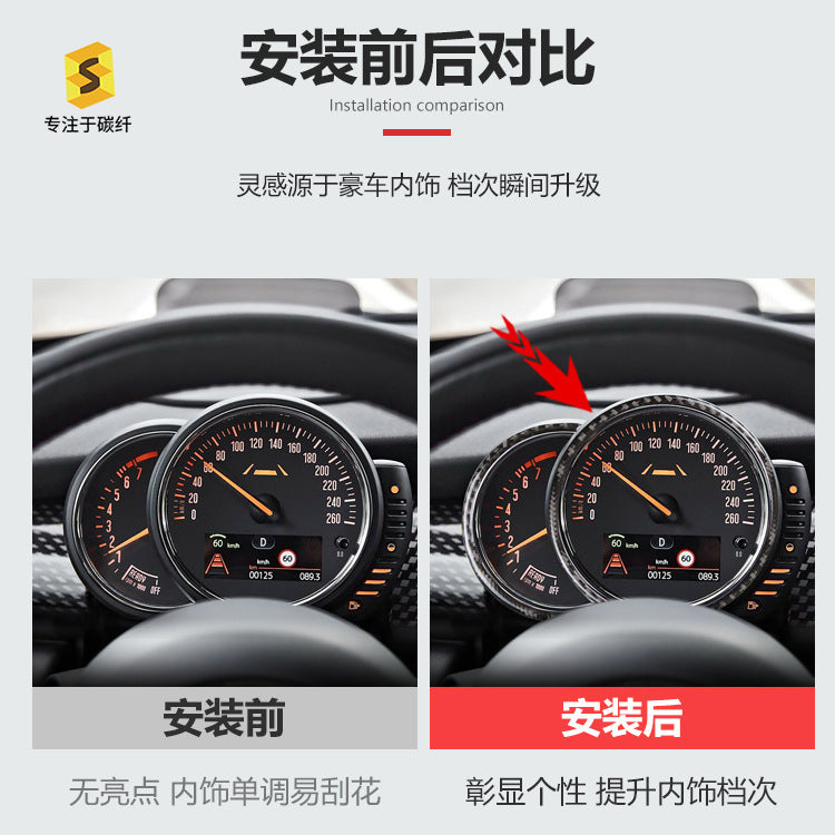 Epoxy Resin Carbon Fiber Decorative Ring Trim for MINI / MINI Countryman F60 (2014+)