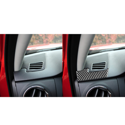 2PC Prepreg Dry Carbon 3*3 3K Carbon Fiber Interior Dashboard Air Vent Overlay Trim for Toyota Tundra XK50 Facelift (2014-2021)