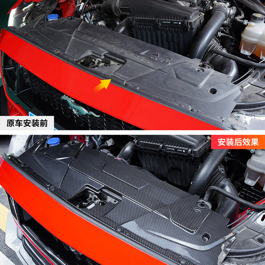 Real Carbon Fiber Engine Cover Panel Trim for Ford / Ford Mustang (2024)