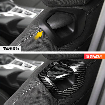 Real Carbon Fiber Seat Back Adjustment Frame Trim for Chevrolet Camaro (2016 - 2023)