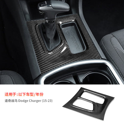 Real Carbon Fiber Gear Shift Panel Cover for Dodge Durango (2015+)