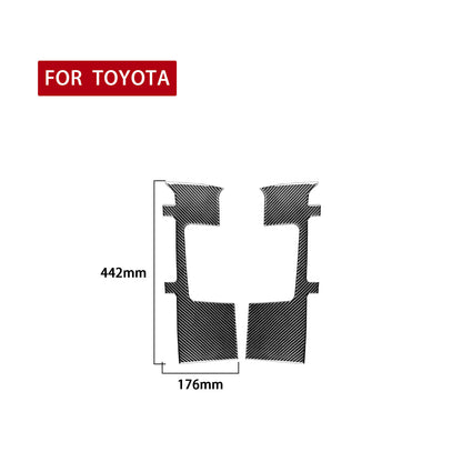 2PCS Prepreg Dry Carbon 3*3 3K Carbon Fiber Interior Seat Belt Panel Overlay Trim for Toyota Tundra XK50 Facelift (2014-2021)