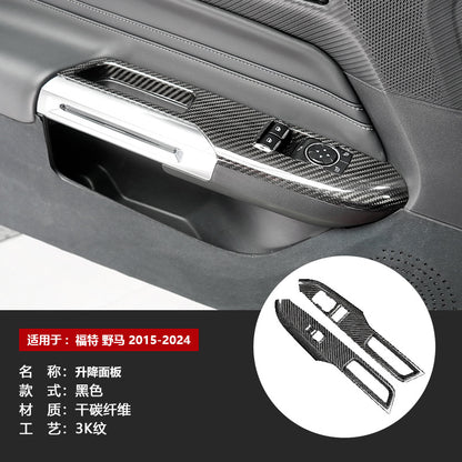 Carbon Fiber Window Switch Panel Trim for Ford Mustang (2024)