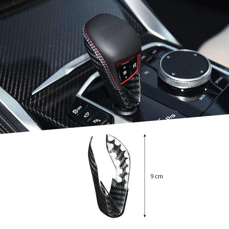 Real Carbon Fiber Gear Shift Knob Cover for BMW M2 G87, M3 G80, M4 G82, X5M