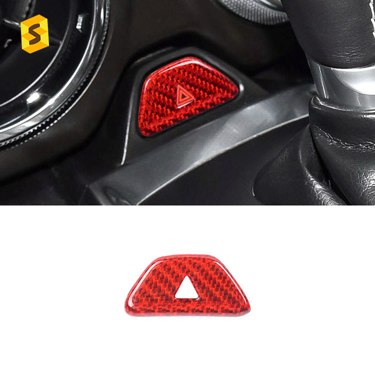 Carbon Fiber Hazard Warning Light Button Trim for Chevrolet Camaro / Chevrolet Camaro (2016+)